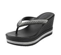 JokeLomple Chanclas Planas Mujer,Material Resistente y Duradero Tiras Suaves Resistentes Ligeras cómodas al Usar Transpirables Acolchadas internamente para hogar Salidas Cortas