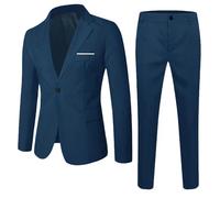 JokeLomple Conjunto de 2 piezas de ropa para niños pequeños, bebés, primavera y otoño, color liso, manga larga, pantalones y abrigo (Blue, L2)