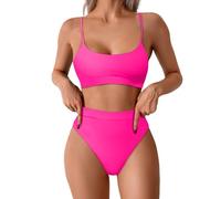 JokeLomple Conjuntos De Bikini,Push Up con Relleno Conjunto Bohemio Floral Swimwear Reductor Estampado Bikinis Brasileño Tankini Shorts Natacion Surf Bañador