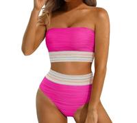 JokeLomple Conjuntos de Bikinis para Mujer Bañador Color sólido Bikini Push Up Sexy Biquini Playa Vacaciones Braga Alta Talla Grande Ajustable Conjunto Elegante Viajes