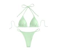 JokeLomple Conjuntos de Bikinis para Mujer,Bañador Color sólido Conjunto Bohemio Floral Biquini Playa Vacaciones Diseño Bandeau Moderno Material Deportivo Elástico Elegante Viajes