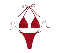 JokeLomple Conjuntos de Bikinis para Mujer,Bañador Color sólido Conjunto Bohemio Floral Biquini Playa Vacaciones Diseño Bandeau Moderno Material Deportivo Elástico Elegante Viajes