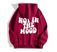 JokeLomple Sudadera con Capucha con Estampado de Not IN The Moon, Informal, Holgada, Divertida, para Mujer, otoño/Invierno#A