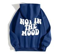 JokeLomple Sudadera con Capucha con Estampado de Not IN The Moon, Informal, Holgada, Divertida, para Mujer, otoño/Invierno#A