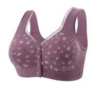 JokeLomple Sujetador con Aros para Mujer Encaje Transparente Soporte Espalda Sin Cierre Brasier de Soporte de Postura inalámbrico Sujetador con Aros Y Relleno Sujetador