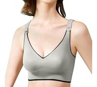 JokeLomple Sujetador Mujer Sin Aros Frontal Comodidad Deep V Push up Seamless T-Shirt Bra Sujetador con Aros Y Relleno Sujetador Deep V Push up Seamless T-Shirt Bra