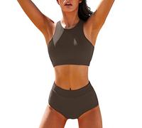 JokeLomple Traje de baño Mujer Push Up con Relleno Conjuntos Verano Sexy Deportivo Bikinis Bikini Dos Piezas Elegante Braga Alta Talla Grande Ajustable Ideal para Fiestas Playeras