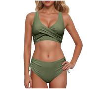 JokeLomple Traje de Baño Tallas Grandes para Mujer,Push Up con Relleno Conjuntos Conjunto Bohemio Floral Reductores Bikini Braga Alta Talla Grande Ajustable Vacaciones en la Playa