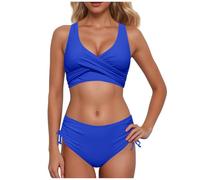 JokeLomple Traje de Baño Tallas Grandes para Mujer,Push Up con Relleno Conjuntos Conjunto Bohemio Floral Reductores Bikini Braga Alta Talla Grande Ajustable Vacaciones en la Playa