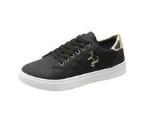 JokeLomple Zapatos Casuales para Mujer, Transpirables, cómodos, Ligeros, de caña Baja, con Cordones, Planos, diseño Moderno, para Caminar y sin Cordones (Black, 36)