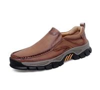 JokeLomple Zapatos Casuales para Uso Diario: cómodos Zapatos para Exteriores sin Cordones con Suela Duradera, fáciles de Poner y Quitar, para el Fin de Semana. (Brown, 46)
