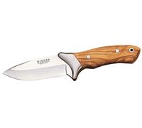 Joker Cuchilleria CO06 - Cuchillo desollador, cachas en Madera de Olivo, Hoja INOX de 11 cm