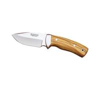 Joker Cuchilleria CO20 - Cuchillo desollador con virola, cachas en Madera roja, Hoja de 8,5 cm