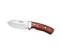 Joker Cuchilleria CR20 - Cuchillo desollador con virola, cachas en Madera roja prensada, Hoja de 7,5 cm