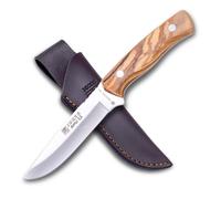 Joker cuchillo bushcraft arrui 12' co63, cachas de madera de olivo, ho