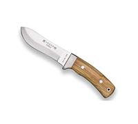 Joker Cuchillo de Monte Enterizo Oso CO49, Hoja de 12 cm, Mango de Madera de Olivo, virola INOX, Herramienta de Pesca, Caza, Camping y Senderismo