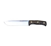 Joker Cuchillo de Supervivencia Nomad 6.5" " CN137-P, mango Madera de nogal, hoja de 16,5 cms, funda piel mmaron, incluye pedernal, Herramienta de pesca, caza, camping y senderismo