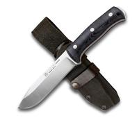 Joker Cuchillo de Supervivencia Nomad CM125-K, mango micarta canvas Negra, hoja de 12,7 cms, funda de Kydex de color negro, Herramienta de pesca, caza, camping y senderismo