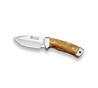 Joker Cuchillo desollador Pecari CO20, Hoja MOVA de 8,5 cm, virola INOX, cachas en Madera de Olivo, Hoja de 8,5 cm, 160 gr, Herramienta de Pesca, Caza, Camping y Senderismo