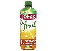 Joker - Fruta naranja sin pulpa 1 L - Paquete de 4