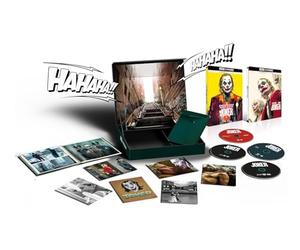 Joker / Joker 2 - Folie A Deux - 2 Film Collection 4K/Blu Ray Steelbooks - Limited Edition Collectors Music Box Set (Laughing Packaging / 6 Art Cards and booklet with Images) - REGION FREE - Joaquin