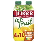 Joker Le Fruit Juice d'Orange Pulp Free 100% Fruta 4 x 1 L
