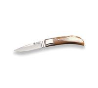 Joker Navaja artesanal Pointer NA07 con cachas de asta de toro, hoja de 8 cm MOVA, 70 gr, herramienta de pesca, caza, camping y senderismo