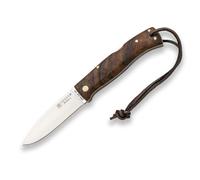 Joker Navaja Bushcraft ARTICA NN156 con cachas en madera de Nogal, hoja de 8 cm 14c28n D2, herramienta de pesca, caza, camping y senderismo