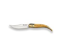 Joker Navaja clásica jerezana Sevillana NO01 con virola de latón, puño de Madera de Olivo y Hoja 9,5 cm, Herramienta de Pesca, Caza, Camping y Senderismo