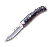 Joker Navaja deportiva Ibérica NF138, hoja de 7,5 cm MOVA, mango de asta de búfalo, con bloqueo, incluye estuche, herramienta de pesca, caza, camping y senderismo