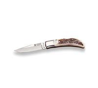 Joker Navaja Pointer NC07, cachas en asta de ciervo y hoja MOVA de 7,8 cm, herramienta de pesca, caza, camping y senderismo