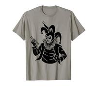 Joker Sosteniendo Palillos Court Bufón Payaso Comida Japonesa Camiseta