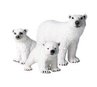 JOKFEICE Figuras de Oso Polar 3 Piezas - Animales Realistas de Plástico - Juguetes Educativos para Niños, Cumpleaños y Recompensas Escolares
