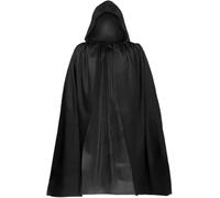 JOKILY Juego de disfraz de Halloween, 90 CM capa negra con capucha, capa negra con capucha con 20 tatuajes Halloween, disfraz vampiro, decoración de fiestas, disfraz de capa para Halloween