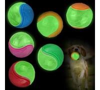 JOKILY Pelota interactiva para perros, 6 bolas luminosas para perros, 6,5 cm pelota para perros luminosa, pelota interactiva para perros con alto rebote para perros pequeños, medianos y grandes