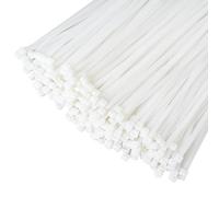 Jokisa 1000 Piezas Bridas Blancas 300 x 3,6 mm, Bridas Plastico para Cables Profesionales, 20 kg de Resistencia a la Tracción, Resistentes a los Rayos UV para Interiores y Exteriores