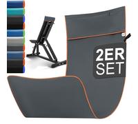 Jokisa 2 Piezas Toalla de Microfibra, 120x50 cm Toalla Gimnasio, Absorbente y de Secado Rápido, Ultraligera, Ideal para Gym, Viaje, Deporte, Playa, Camping, Yoga y Sauna (Gris Ballena - Amarillo)