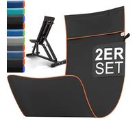 Jokisa 2 Piezas Toalla de Microfibra, 120x50 cm Toalla Gimnasio, Absorbente y de Secado Rápido, Ultraligera, Ideal para Gym, Viaje, Deporte, Playa, Camping, Yoga y Sauna (Gris Oscuro - Amarillo)