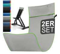 Jokisa 2 Piezas Toalla de Microfibra, 120x50 cm Toalla Gimnasio, Absorbente y de Secado Rápido, Ultraligera, Ideal para Gym, Viaje, Deporte, Playa, Camping, Yoga y Sauna (Gris Claro - Verde)