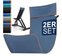 Jokisa 2 Piezas Toalla de Microfibra, 120x50 cm Toalla Gimnasio, Absorbente y de Secado Rápido, Ultraligera, Ideal para Gym, Viaje, Deporte, Playa, Camping, Yoga y Sauna (Azul Oscuro - Amarillo)