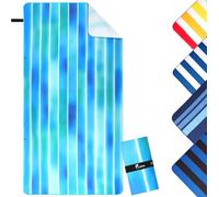 Jokisa Toalla Playa Grande 90x180cm Toalla Microfibra,Toallas de Playa Compacta y Resistente a la Arena,Toalla Playa Hombre Adecuada para Playa,Gimnasio,Viajes,Sauna (Niebla Azul, 180x90cm)