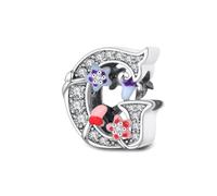 Jokmeo Colgante de letra G de plata 925 para mujeres con patrón de estrella de mar, compatible con pulseras y collares de estilo Pandora y europeo. Adecuado para mujeres y niñas.