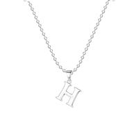 Jokmeo Collar con Letra Inicial H de Plata de Ley 925, fino collar colgante de letra plateada, perfecto para el uso diario de la mujer.