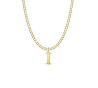 Jokmeo Collar con Letra Inicial I de Chapado en Oro 14k, fino collar colgante de letra chapada en oro, perfecto para el uso diario de la mujer.