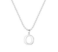 Jokmeo Collar con Letra Inicial O de Plata de Ley 925, fino collar colgante de letra plateada, perfecto para el uso diario de la mujer.