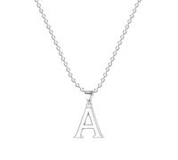 Jokmeo Collar de plata 925 para mujeres con letras de la A a la Z, collar con colgante de letra de plata delicado, ideal para uso diario de mujeres.
