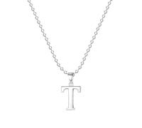 Jokmeo Collar de plata 925 para mujeres con letras de la A a la Z, collar con colgante de letra de plata delicado, ideal para uso diario de mujeres.XL245