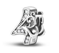 Jokmeo Dije charm en plata fina 925, compatible con pulseras y collares de estilo Pandora y europeo. Adecuado para mujeres y niñas.