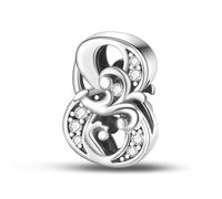 Jokmeo Dije charm en plata fina 925, compatible con pulseras y collares de estilo Pandora y europeo. Adecuado para mujeres y niñas.
