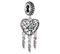 Jokmeo Perla colgante Charm de plata esterlina 925, compatible con pulseras y collares Pandora y europeos, joyería moderna para mujer.